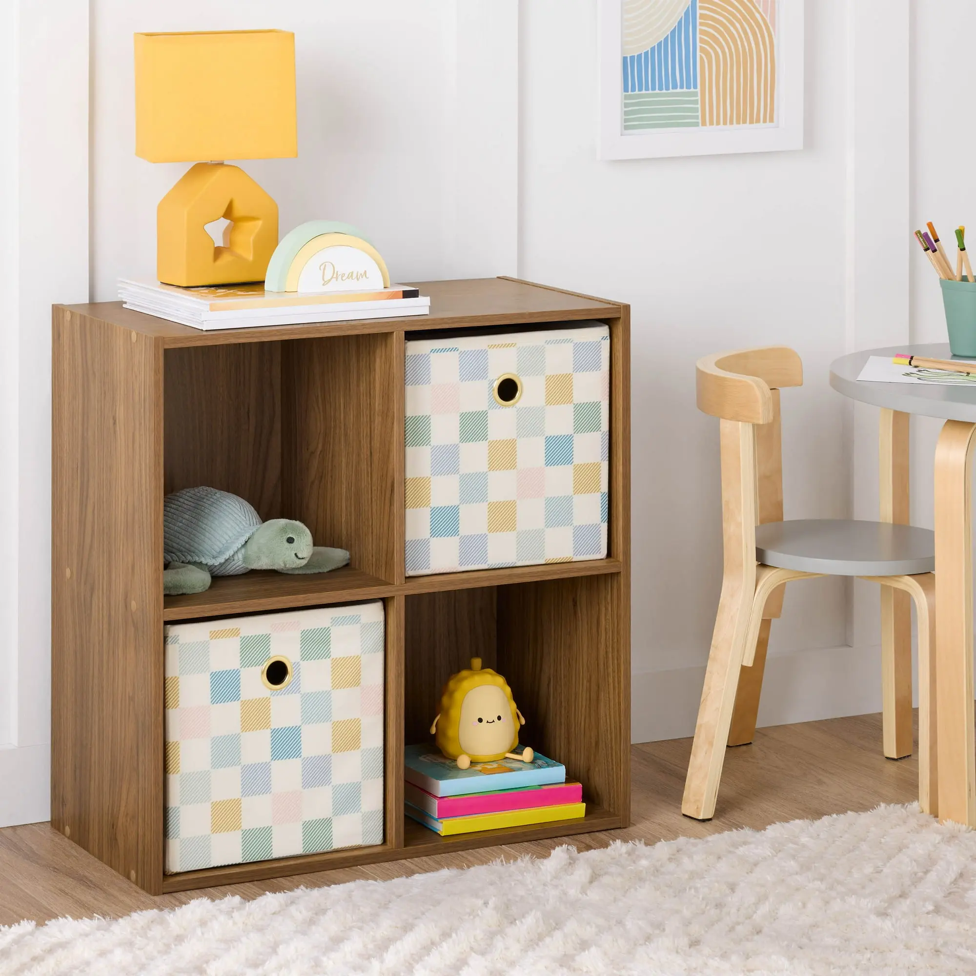 4-Cube Storage Organizer, Office & Commercial Furniture Shelving Unit for Home & Office Use