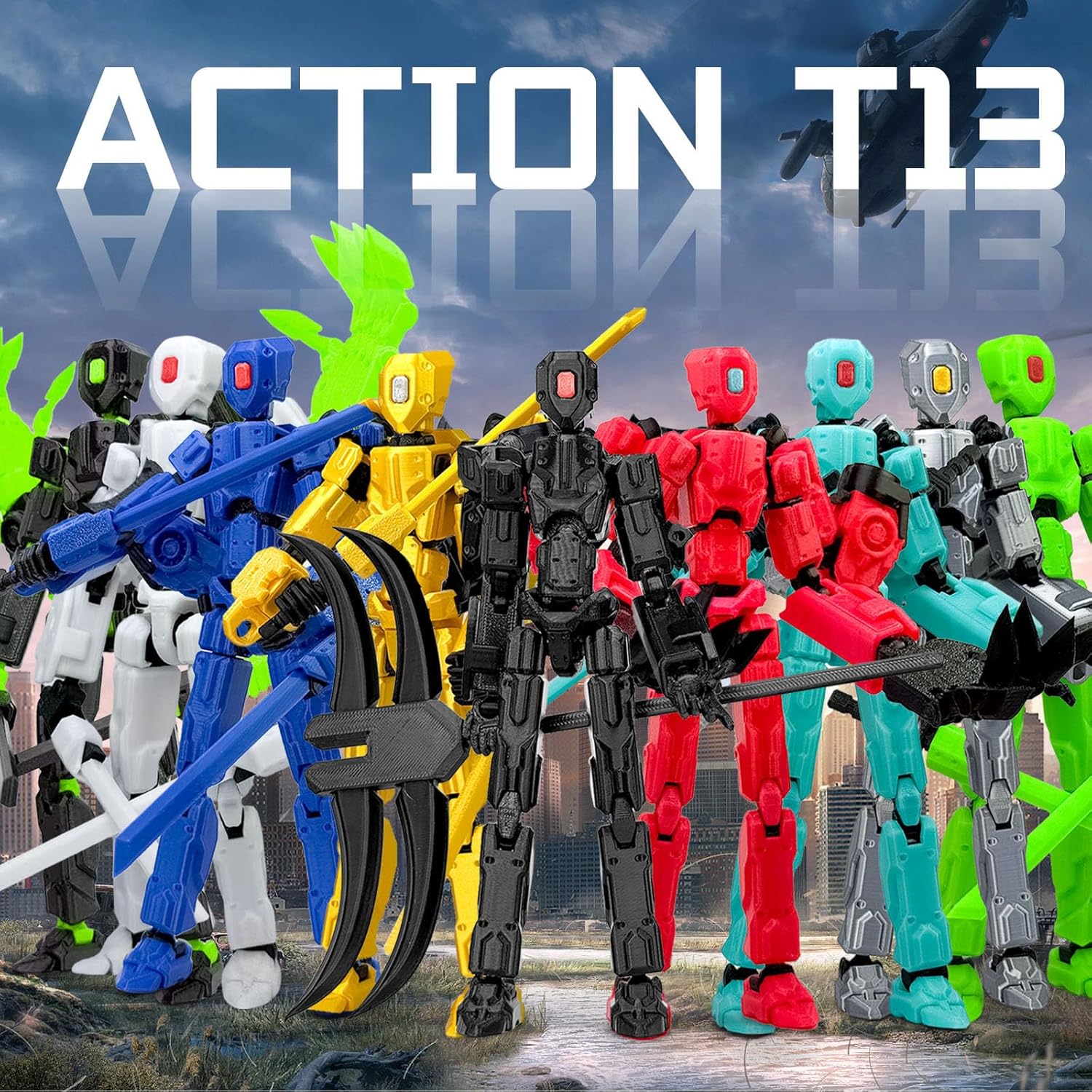 New: Tekken T13, Assembled and Ready-to-Play 3D Printed Multi-Jointed Movable Action Figure, Poseable Desktop Decor Model for Game Lovers (Complete Set of 13 Figures)