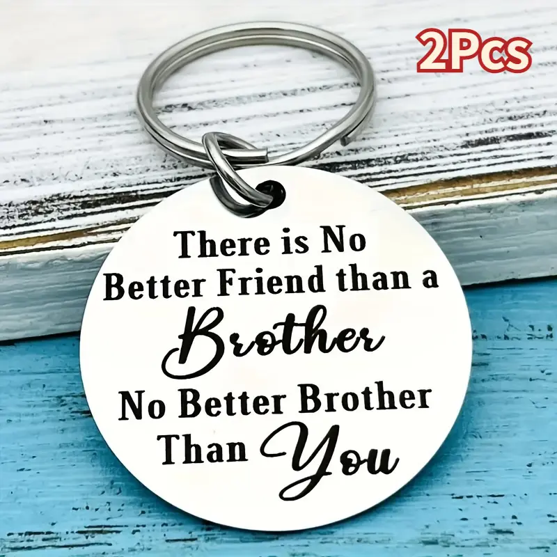 Stainless Steel Gift Charm for Brother, 2pcs Engraved Puzzle Piece Matching Set, Inspirational Backpack Pendant with Heartfelt Message for Anniversary