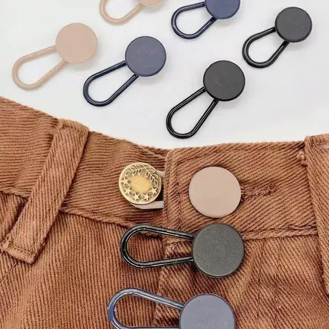 Rubber Pant Waistband Extender Button, Adjustable Pant Waistband Extender Button, Clothes Accessories for Women & Men, Solid Buttons