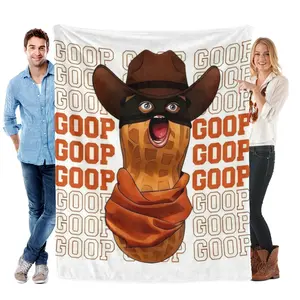 Arc Raiders The Burnt Peanut Goop Meme Blanket Lightweight Throw Blanket Flannel Fleece Microfiber Plush Bed Blanket Super Soft Blanket for All-Season Travel Camping Home Rug