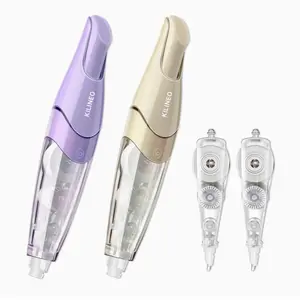 Refillable Retractable White Out Correction Tape, Pen Shaped Whiteout Set, White Out Tape, Japanese Aesthetic Cute White Out for Office Supplies, 4 PCS