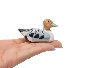 Pintail Duck Wooden Figurine Statue Miniature Bird Decor Decoy Art Sculpture Small Animal