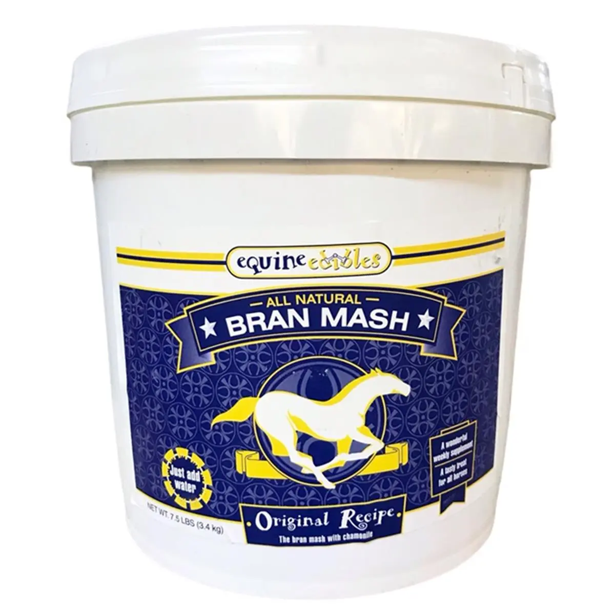 212 MAIN Therapeutic Bran Mash Dietary Supplement - 7.5 lbs Original Recipe, Peppermint Flavor, All-Natural Pre-Packaged Equine Edible for Relaxation, Easy Add-Water Activation Prep