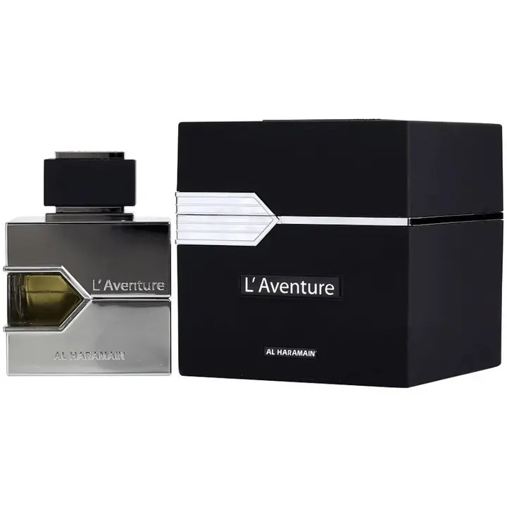 AL HARAMAIN L'Aventure Eau de Parfum for Men, Long-Lasting Woody Fragrance with Notes of Bergamot, Lemon, and Amber, 3.4 fl oz / 100ml, Adults, Masculine, Single Item, Edp, Dependable, Citrus, Aromatic Bergamot Cologne, Box, Citrus Woody Scent, Full Of Ma