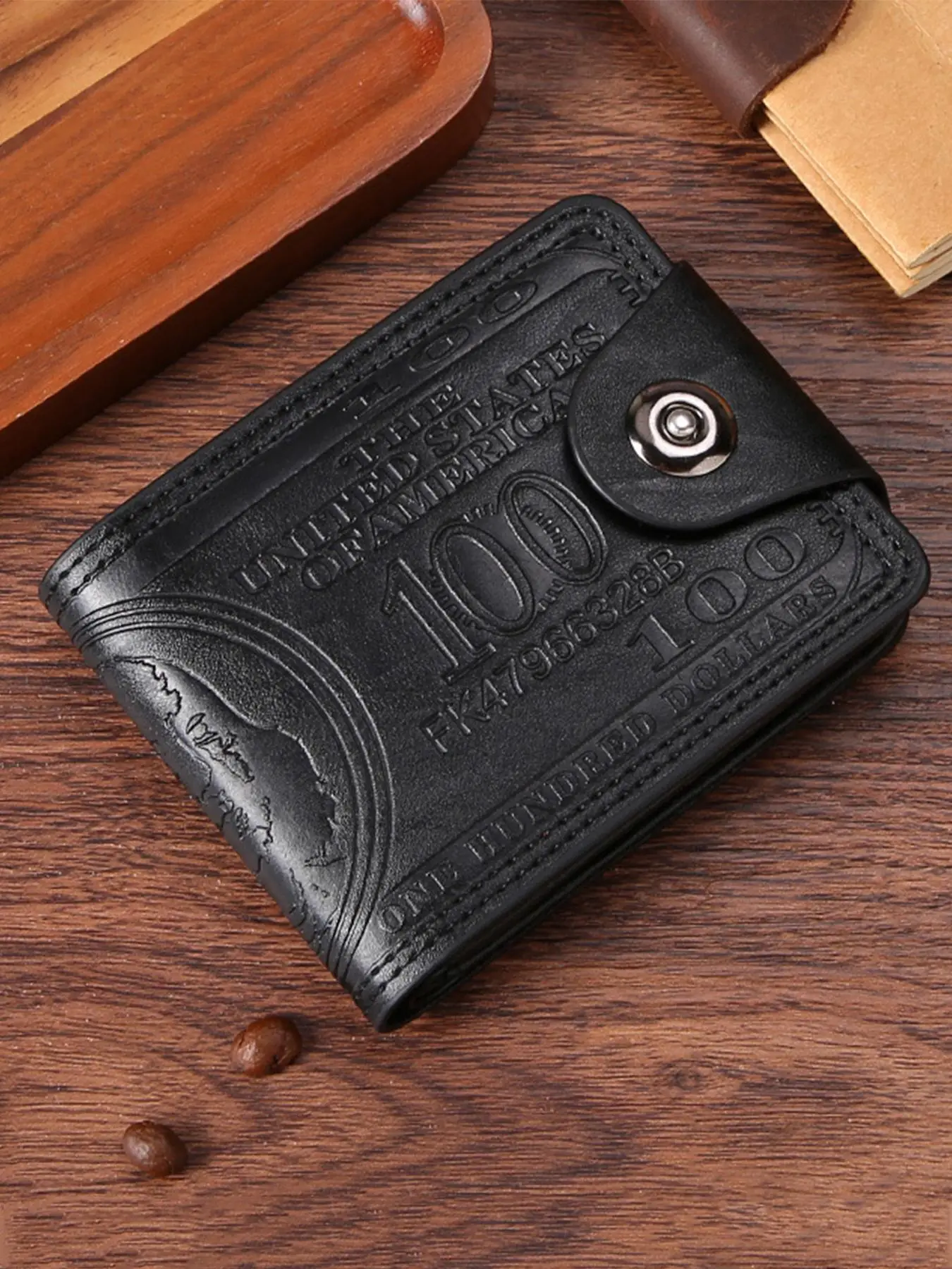 Men Wallet Card Holder Business Novelty Dollar Design Vintage Short Wallet, 2025 New Trendy Bifold Wallet, Fashionable Card Holder As Gift for Men, Bo