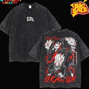 Retro Vintage Limited Turbo Baba Okarun - Dandadan Anime Double Printed Oversized Washed Tee Unisex Oversize Anime Manga Acid Washed Lightweight Cotton T-Shirt, Hoodies & Sweater Wash Gift For Anime Fan, Anime Lover TikTokShopBlackFriday E59 TQO