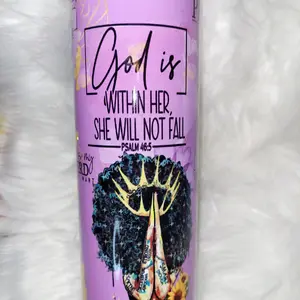 God is with in her 20oz tumbler