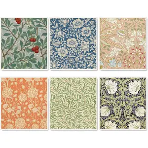 Swedish Kitchen Dishcloth Vintage Floral Absorbent Cotton Kitchen Towel Colorful Flower Dish Towel for Party Home Housewarming Cleaning Counter Wipes, 7 x 8 Inch, 6Pcs