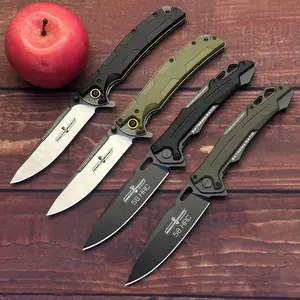 Foldable Portable Camping Kitchen Knife, Practical Outdoor Picnic Cutting Tool with Non‑Slip Handle