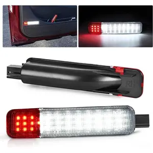 Nilight 2PCS LED Interior Door Panel Light Courtesy Warning Lights White Red