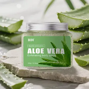 Aloe Vera Exfoliating Body Scrub 300g, Brightening Skin, Hydrating Moisturizing, Physical Exfoliation, Smooth Soft Skin, Gift for Family