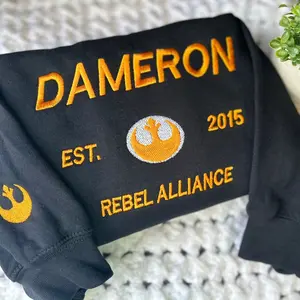 Dameron Rebel Alliance embroidered unisex sweatshirt.