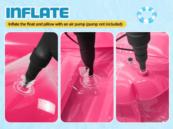 Inflatable Tanning Pool Lounger Float,  72*61’’/80*67’’Large Size Pool Floats Adult with Automatic Spray Cooling, 5 in 1 Suntan Tub Raft Floatie, Sunbathing Bed Lounge for Pool Party Yard Tanning  Outdoorfun
