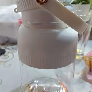 BPA-Free Electric Citrus Juicer 45.7oz, Straw, Two Lids, Portable Blender for Smoothies, Shakes, Food Prep & Frozen Blending - Outdoorfun