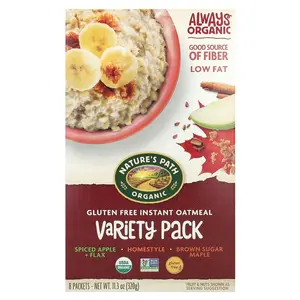 Nature's Path Organic Gluten Free Instant Oatmeal, Variety Pack, 8 Packets, 11.3 oz (320 g)