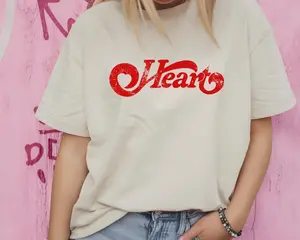Heart Band T-shirt Vintage 70s 80s 90s Rock Tee Retro Concert Merch Classic Tour Music Unisex Shirt Retro Rock Gift For Fans