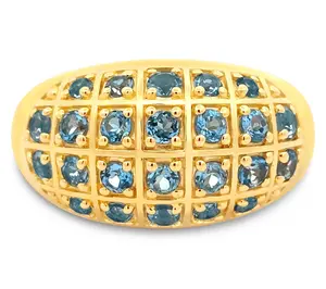 Elyse Ryan 14K Gold Clad Blue Topaz Jayden Ring