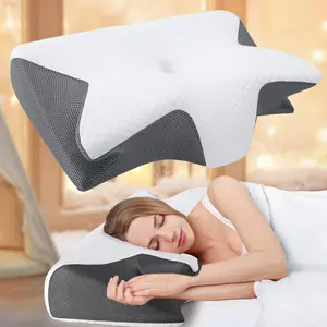 Ultra Pain Relief Cooling Pillow for Neck Support, Adjustable Cervical Pillow Cozy Sleeping, Odorless Ergonomic Contour Memory Foam Pillows, Orthopedic Bed Pillow for Side Back Stomach Sleeper
