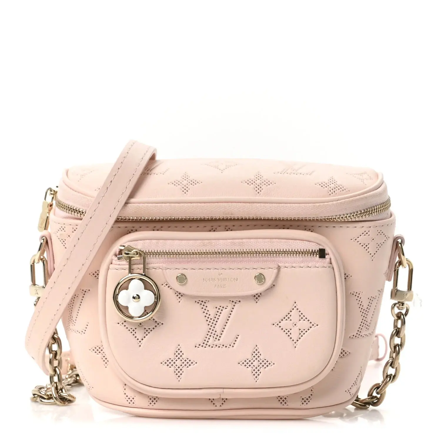 Pre-owned Louis Vuitton canvas Shoulder Bags Empreinte Mini Bumbag Rose Jasmin Pink