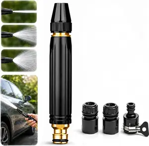 2026 Home High-Pressure Car Wash Water Gun with Booster Nozzle, Car Wash Water Gun Garden Hose Sprayer, 3 Adjustable Spray Patterns, for Watering Plants, Vegetables, Car Washing (Pacifier Interface)
