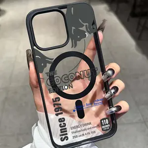 B-bulles Fashionable Transparent Case on INS, Magnetic Wireless Charging Drop-Proof Protective Case, Compatible with iPhone 17/16/15/14/13/12/11/X/XS/XS Max, Suitable as a Holiday Gift for Friends, Family, or Yourself, Cover, Accessories, Casing, Tpu summ