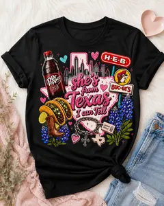 Shes from Texas Womens T-Shirt (2X-4X)