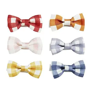 Mud Pie Gingham Bitty Bow Set