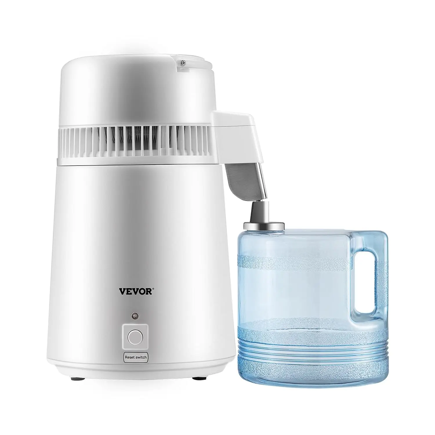 Water Distiller, 1.1 Gal Distilled Water Machine, 750W Pure Water Distilling w/BPA Free Plastic Container,Countertop Distilled Water Maker for Home,  Countertop Distilled Water Maker for Home, White BPA-Free
