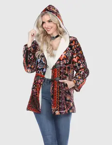 Ethnic Geometric Patchwork Coat