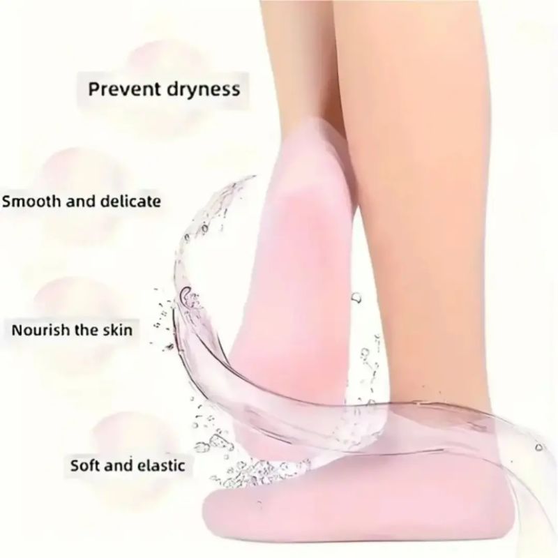 1 Pair Silicone Heel Socks for Dry, Cracked Feet Moisturizing Foot Mask with Elastic Fit – Softens Rough Skin & Prevents Cracking with Daily Use Hydrate Hydrating Cream Gentle,sohochic 1 Pair Silicone Heel Socks for Dry, Cracked Feet Moisturizing Foot Mask with Elastic Fit – Softens Rough Skin & Prevents Cracking with Daily Use Hydrate Hydrating Cream Gentle,sohochic