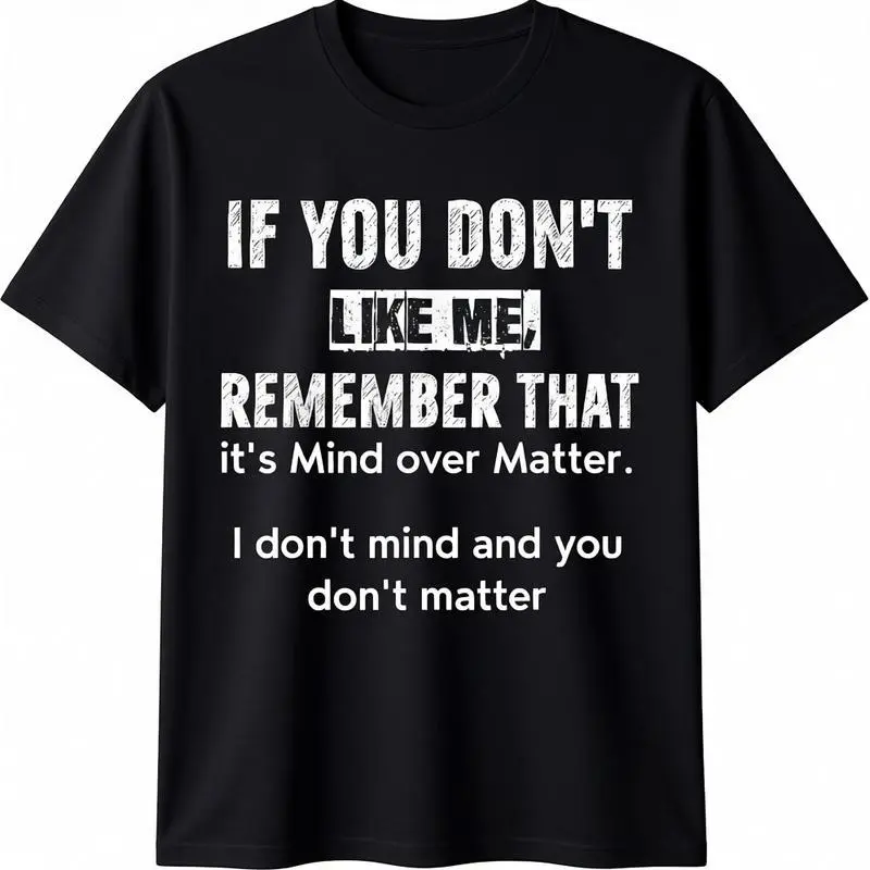 Men's Sassy Print T-Shirt, Comfy Heavy Fabric Relaxed Fit for Casual Year-Round Wear, Durable Crew Neck with Double Stitching, Basic