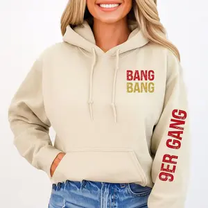 Bang Bang 9er Gang Hoodie, San Francisco Football Hoodie, Sunday Funday Gear, Tailgate Merch, SF Hoodie for Women, Sport Fan Gift, Mens