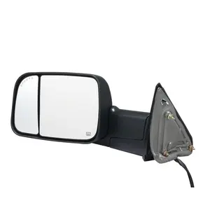 TikTokShopBlackFridayVEVOR Towing Mirrors Fit for 2009-2018 Dodge Ram 1500, 2010-2018 Ram 2500 3500, Ram Classic 2019-2023 Power Heated with Signal Light & Puddle Light, Manual Controlling Flipping Folding, Black
