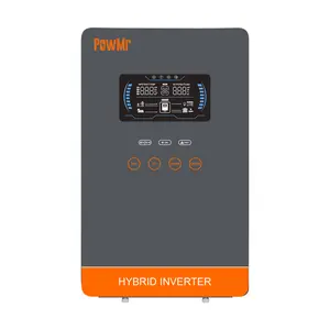 PowMr 4000W Hybrid Solar Inverter 24VDC to 110VAC, Pure Sine Wave Output with 140A MPPT Charge Controller, Max.PV Input 500VDC,4200W, for 24V Lead-Acid and Li Batteries, RV,Off-Grid System