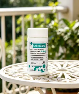 DrBioCare Collagen Infused Multivitamin Supplement, D3 C Probiotics B Vitamins for Health & Skin Care