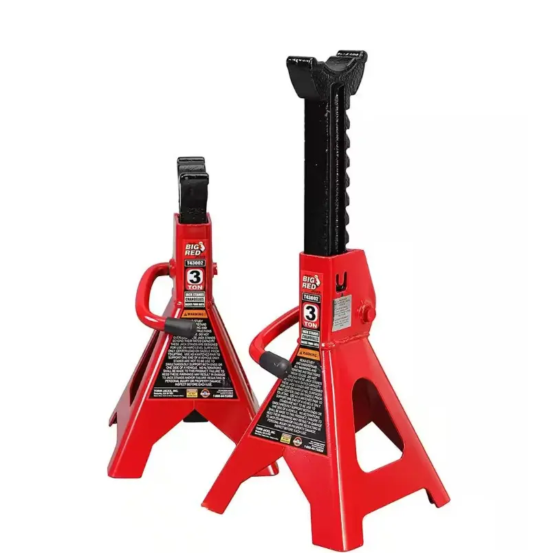 (2 Pack) Heavy-Duty 3-T Automotive Jack Stands, Vehicle Support Stands for Car, Motorcycle Frame Maintenance