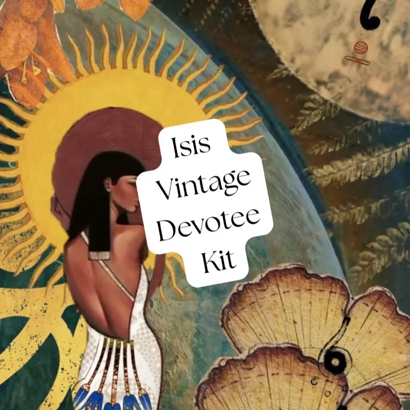 Isis Worship Vintage Bundle, Vintage Witchcraft Tools, Egyptian Goddess Bundle, Isis Devotee Worship Kit, Isis Worship Kemetic Witch Kit