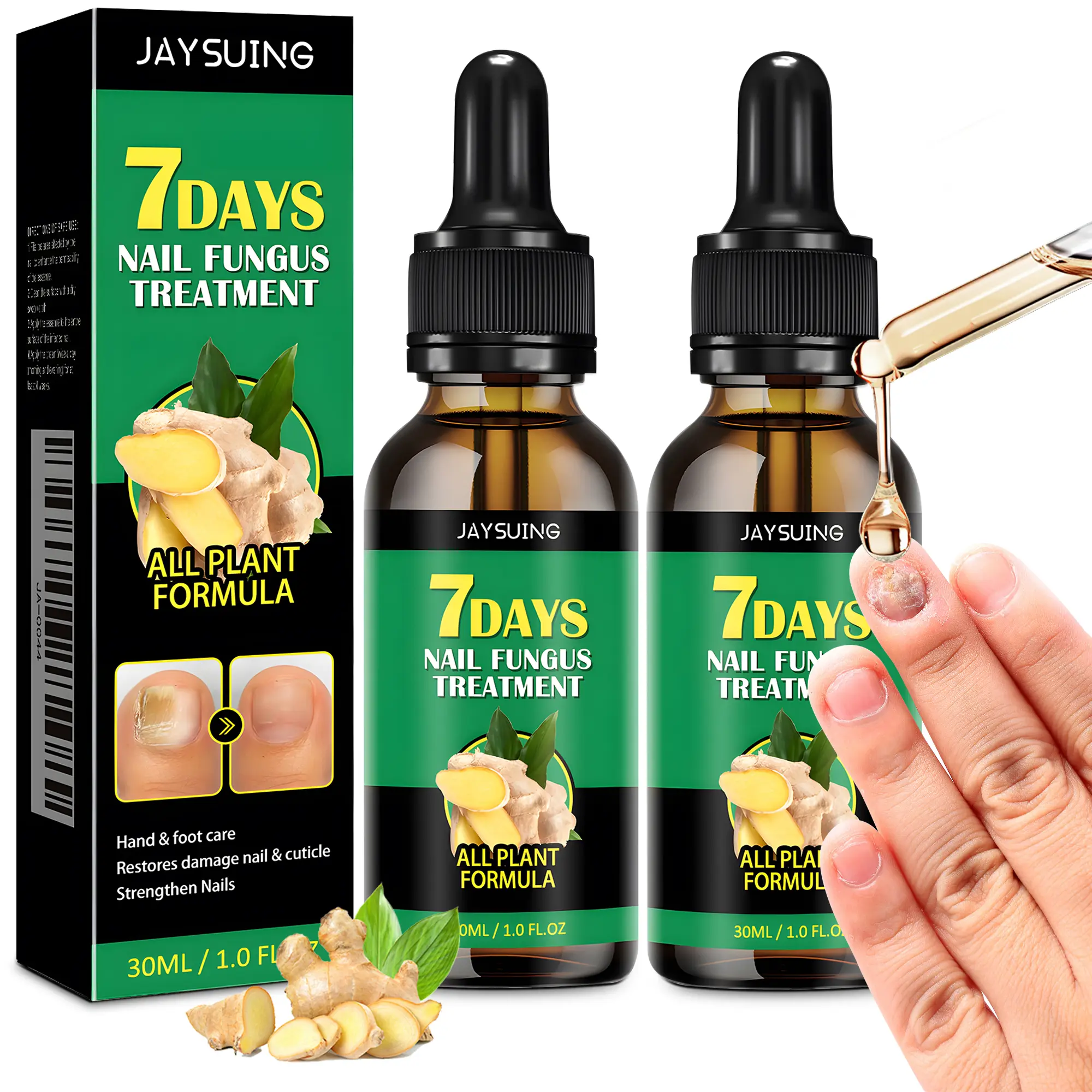 Nail Treatment,Paronychia,& Nail Deformation, ComfortingManicure & Nail Art Solution Ginger Nail,