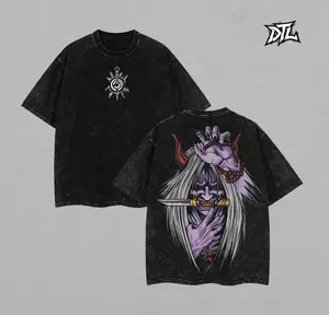 Minato Reaper Death Seal - Shinigami Anime Double Printed Vintage Washed Tee Unisex Oversize Anime Manga Washed Heavyweight Cotton T-shirt, Gift For Anime Fan, Anime Lover