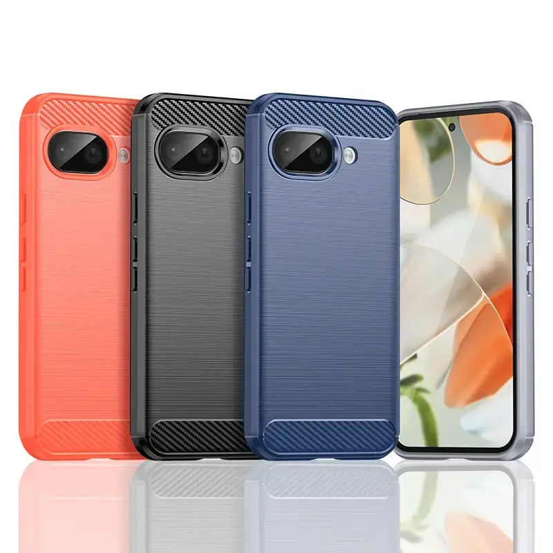 Full Cover For Google Pixel 9A 8A 7A 6A Case Google Pixel 9A 8 7 6 9 Pro XL Anti-knock Silicon Carbon Fiber Back Cover Case