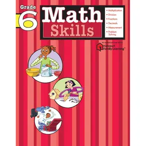 Math Skills: Grade 6 (Flash Kids Harcourt Family Learning)