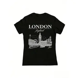 Social Collective London Tm Graphic Cotton Ladies Fitted-Shirt100% Comfortable Cotton Unisex Comfortable Retro Cotton T-Shirt