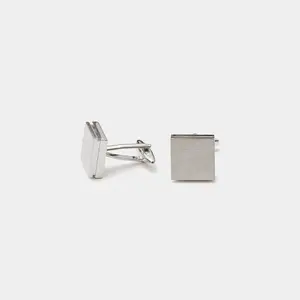 Textured Sweep Silver Cufflinks