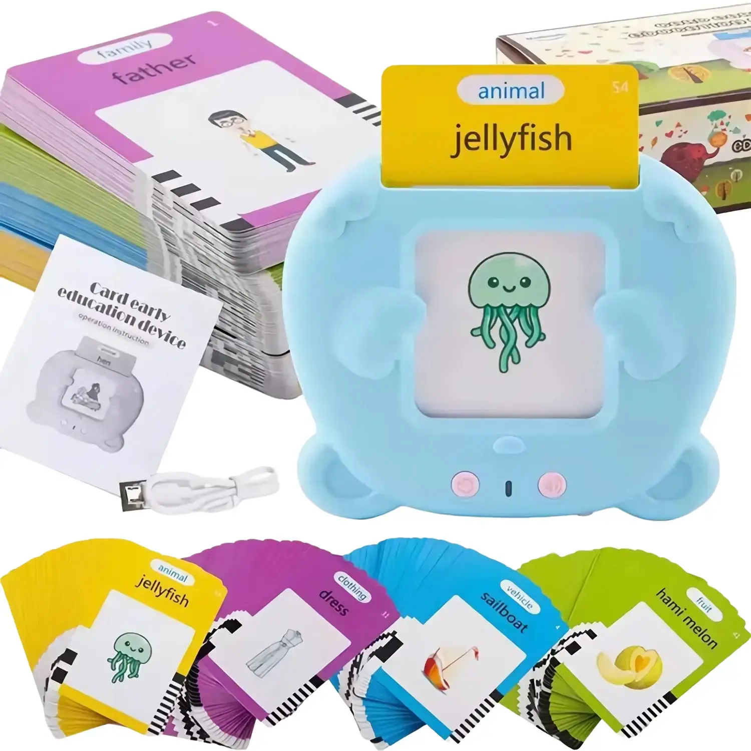Flash Cards for Toddlers 2-4, 510 Sight Words Autism Toys, Speech Therapy Toys, Educational Talking Flash Cards Kindergarten for Boys and Girls