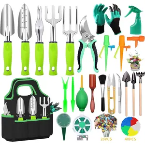 84 count Garden Tools Set,10pcs Succulent Tools Set Included 6 count Large Heavy Duty Aluminum Gardening Hand Tools 12.5IN with Garden Tool Bag,Gloves Sprayer etc.Gardening Gifts for Men Women Garden Gifts