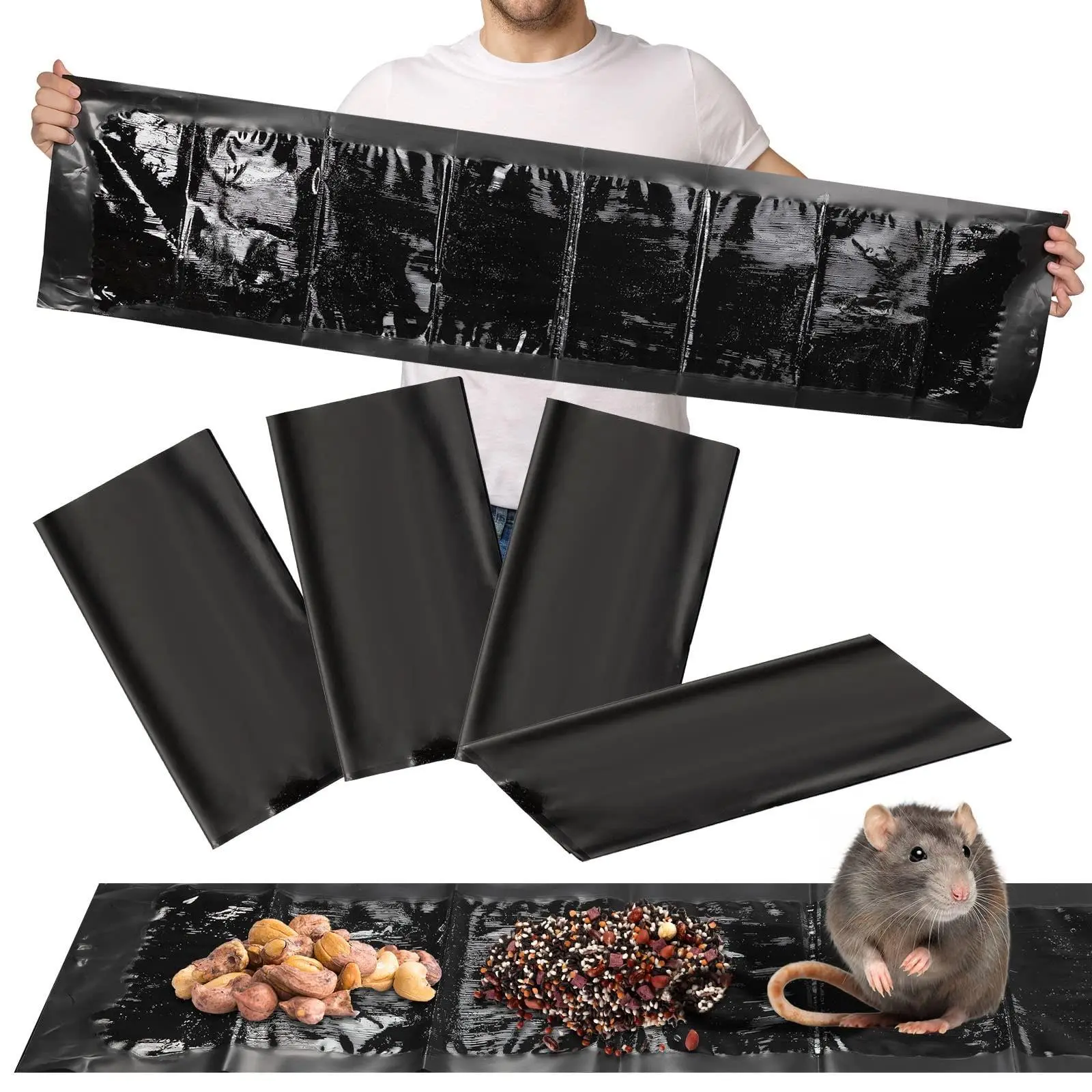 Super Sticky Mouse Repellent Film (120x27.5cm) Long LastingAdhesive Rat Trap Board for Indoor Kitchen Corner