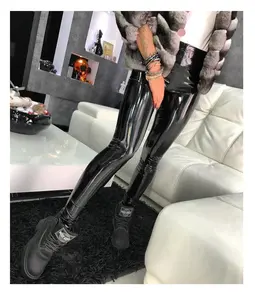 Wet Look Leggings Shiny PU Pants