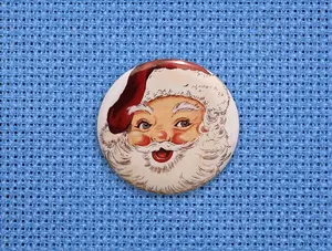 Vintage Santa Claus Magnetic Needle Minder – Classic Christmas Cross Stitch & Embroidery Accessory
