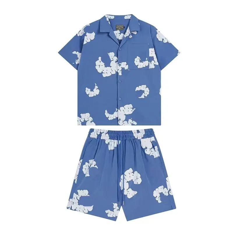 Shirt Set Mist Blue [White Wreath]